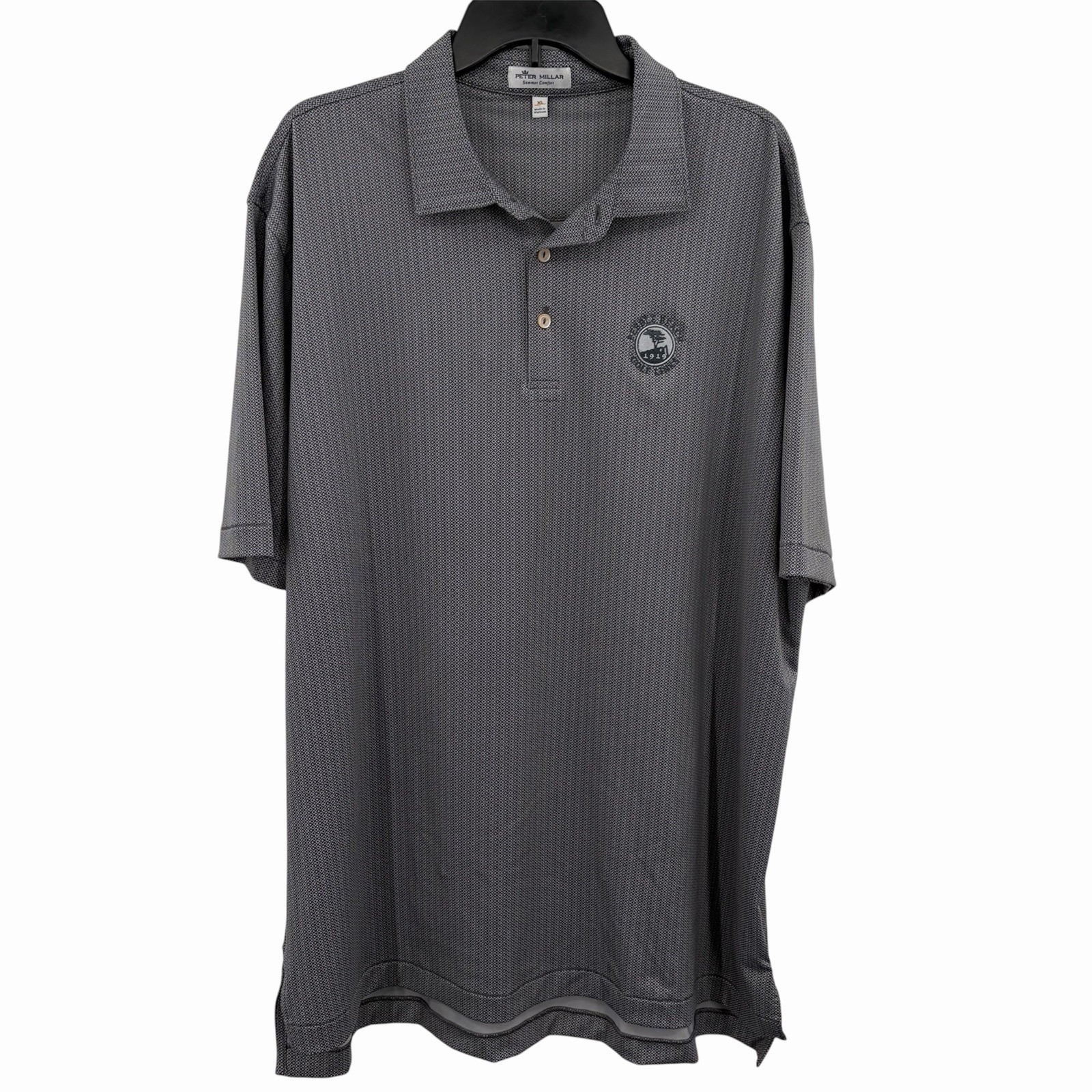 Pebble Beach Golf Links Polo Mens Xl Gray Aop Peter Millar Summer Comfort